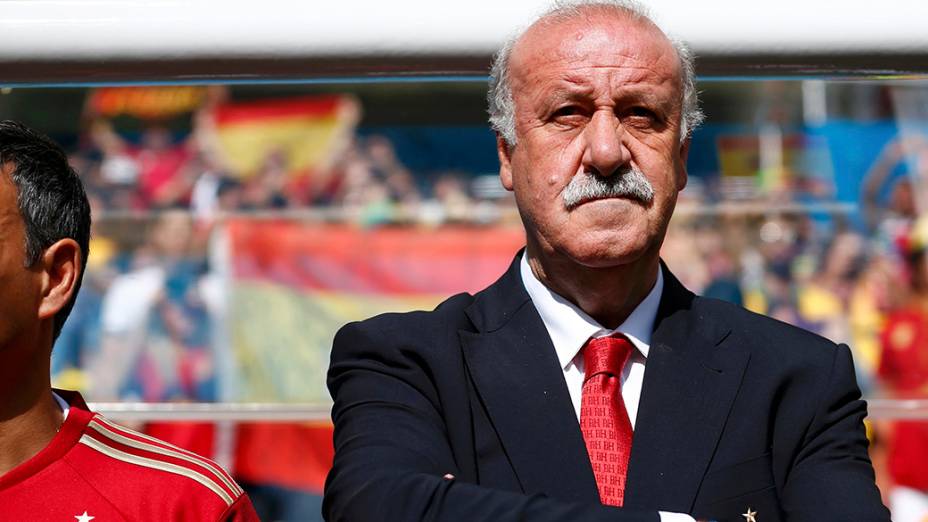 Vicente Del Bosque, técnico da Espanha durante partida em Curitiba