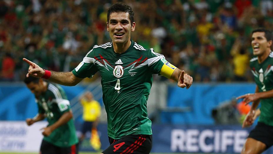 Rafael Marquez comemora gol contra a Croácia