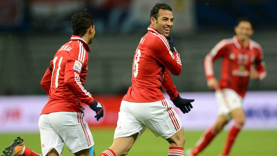 Elsayed do Al-Ahly comemora gol contra Sanfrecce Hiroshima, na Copa Mundial de Clubes 2012