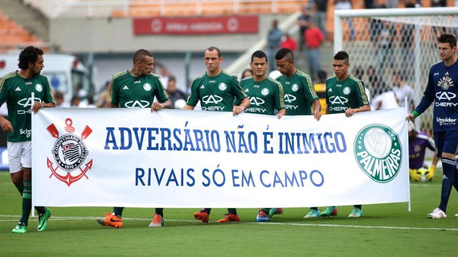 Campanha contra violência no clássico Corinthians x Palmeiras