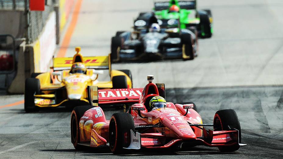 Tony Kanaan durante corrida da Indy 300, no Anhembi, em São Paulo neste domingo (05)