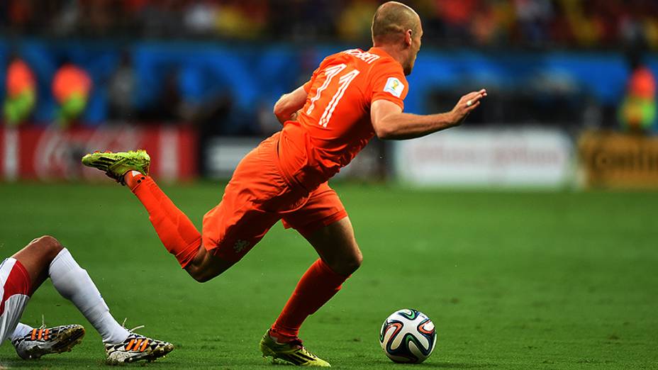 Lance no jogo entre Holanda e Costa Rica, em Salvador