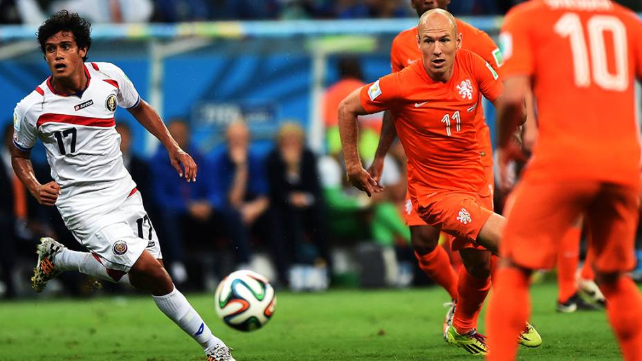 Lance nda partida entre Holanda e Costa Rica, na arena Fonte Nova, em Salvador