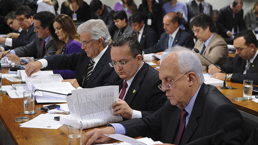 Reunião da Comissão Parlamentar Mista de Inquérito (CPMI) do Cachoeira, durante reunião da comissão para analisar e votar requerimentos