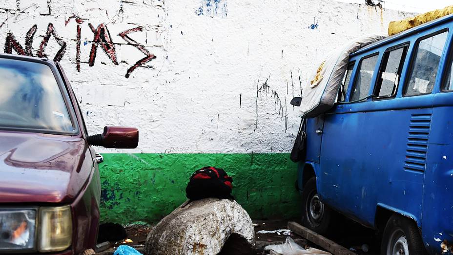 Minicracolândia na entrada da antiga Pedreira Itaberaba, Zona Norte de São Paulo