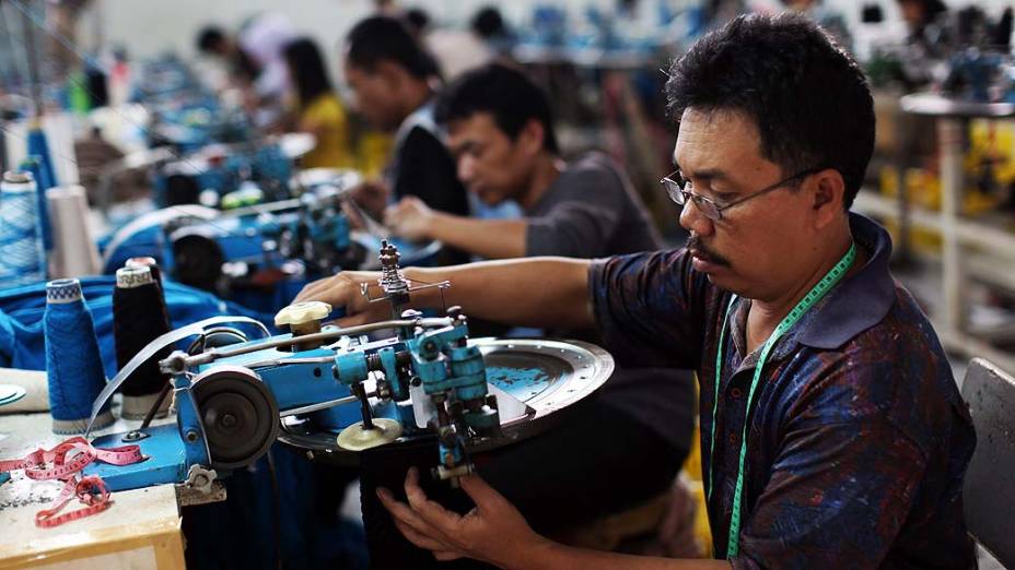 A indústria têxtil é uma das principais da Indonésia