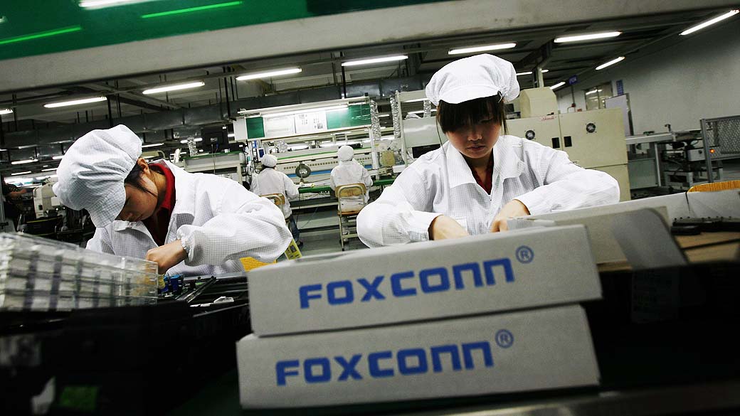 Fábrica chinesa da Foxconn, que planeja investir de 5 a 10 bilhões de dólares na Indonésia em até dez anos