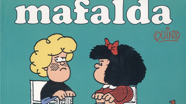 Capa de livro de tirinhas da Mafalda