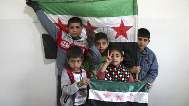 Crianças sírias, refugiadas na Jordânia para fugir da violência