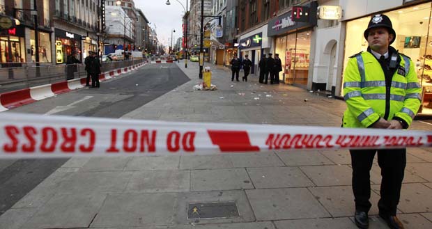 Local onde Seydou Diarrassouba, 18 anos, foi esfaqueado, em Londres