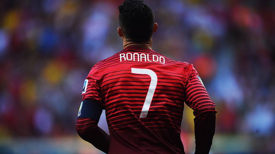 O português Cristiano Ronaldo durante o jogo contra Gana no Mané Garrincha, em Brasília