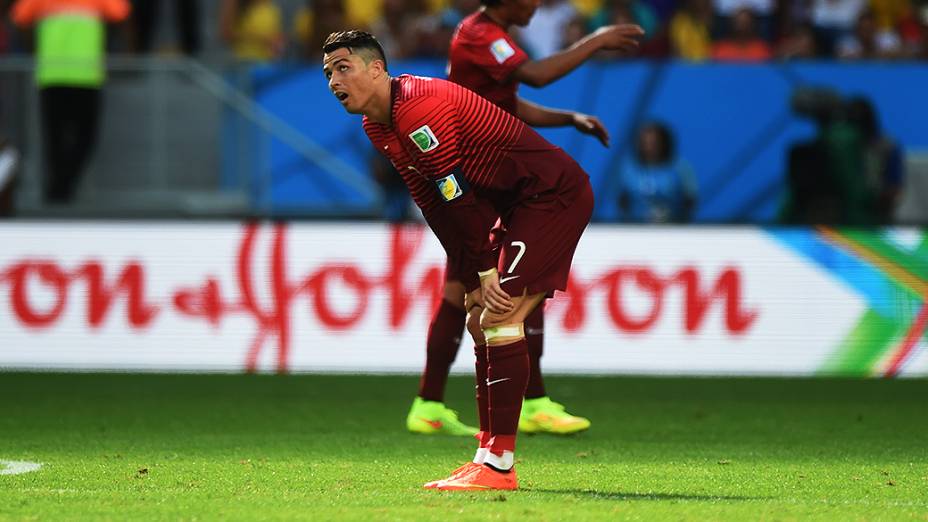 O português Cristiano Ronaldo durante o jogo contra Gana no Mané Garrincha, em Brasília