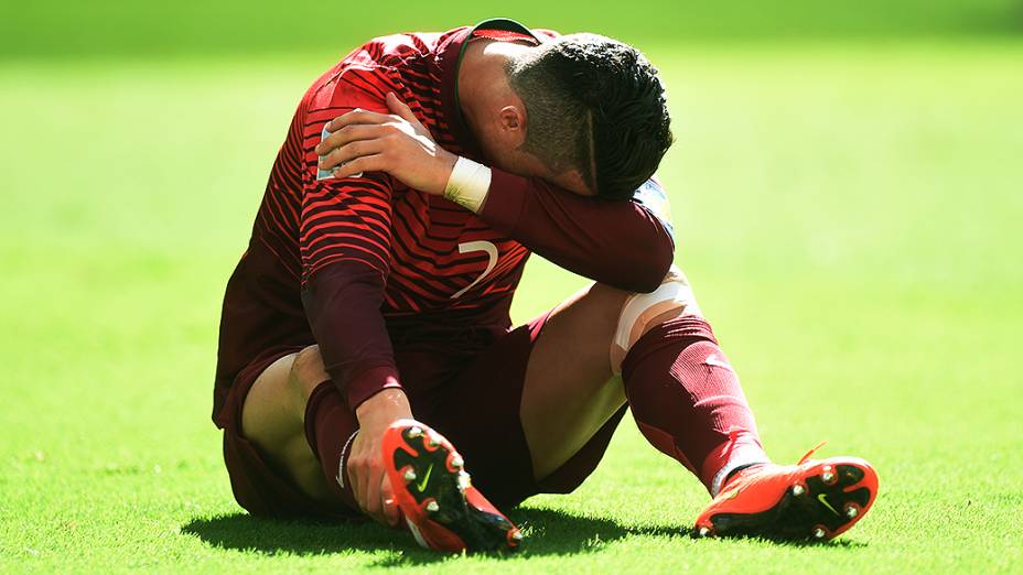 O português Cristiano Ronaldo durante o jogo contra Gana no Mané Garrincha, em Brasília