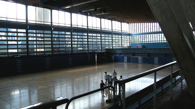 Área para treinamento de vôlei e basquete no Crystal Palace, centro de treinamento e quartel-general do Brasil na Olimpíada de Londres, em 2012