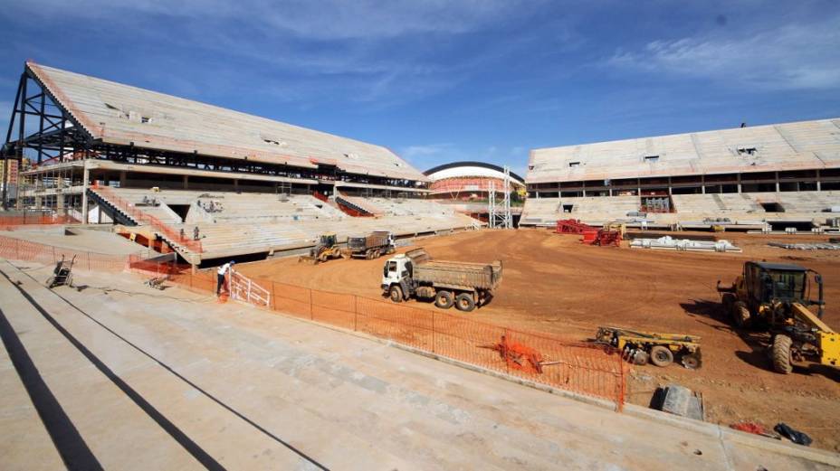 A construção da Arena Pantanal, em Cuiabá, em abril de 2013