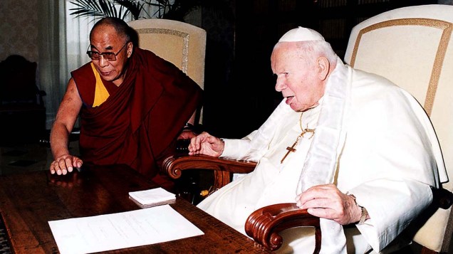 Com o Papa João Paulo II, em Roma em 2003