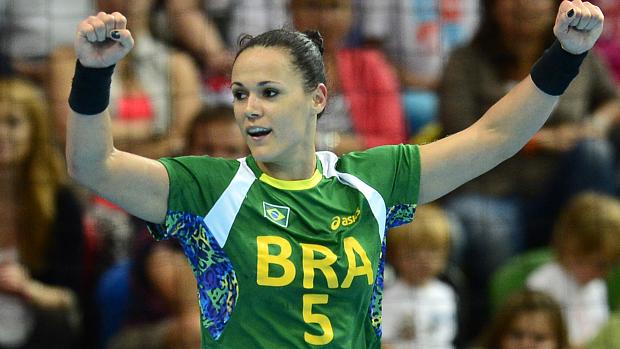Daniela Piedade na vitória brasileira contra a Grã-Bretanha