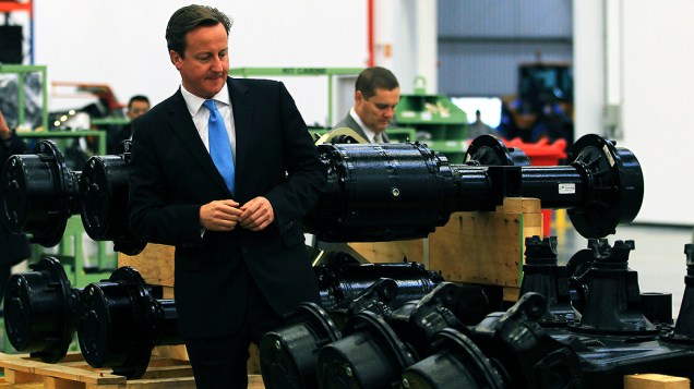 O primeiro-ministro britânico, David Cameron, participa nesta quinta-feira de inauguração de fábrica em Sorocaba, no interior de São Paulo