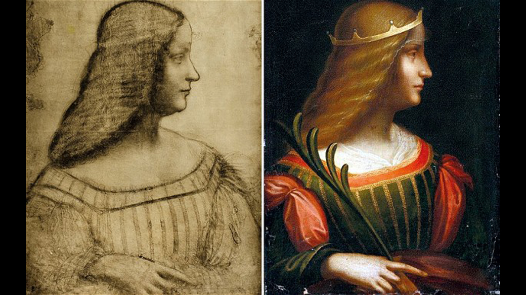 O retrato de Isabella d'Este, pintado há 500 anos por Leonardo da Vinci (1452-1519)
