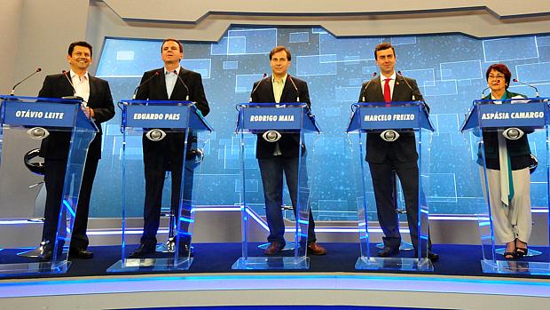Debate no Rio: candidatos se preocuparam em não manchar a própria imagem