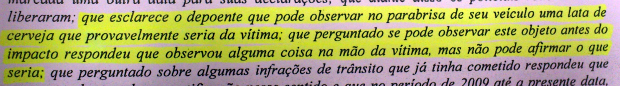 Trecho do depoimento de Thor Batista