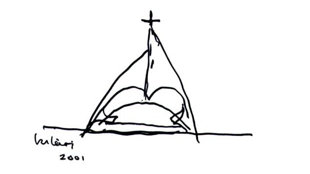 Desenho de Oscar Niemeyer