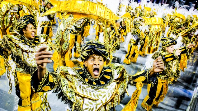 Vai-Vai no primeiro dia de desfiles do Grupo Especial do Carnaval de São Paulo