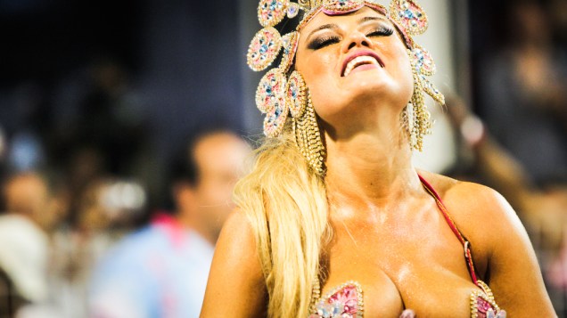 Dragões da Real no primeiro dia de desfiles do Grupo Especial do Carnaval de São Paulo