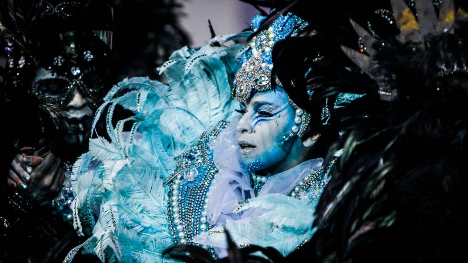 Desfile da Gaviões da Fiel no Sambódromo do Anhembi, em São Paulo