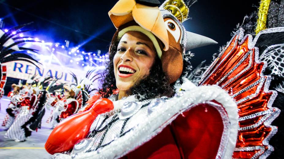 Desfile da Gaviões da Fiel no Sambódromo do Anhembi, em São Paulo