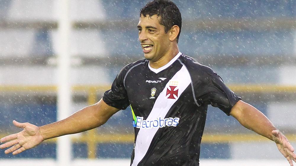 Diego Souza comemora gol marcado contra o Duque de Caxias, no domingo, dia 29 de janeiro