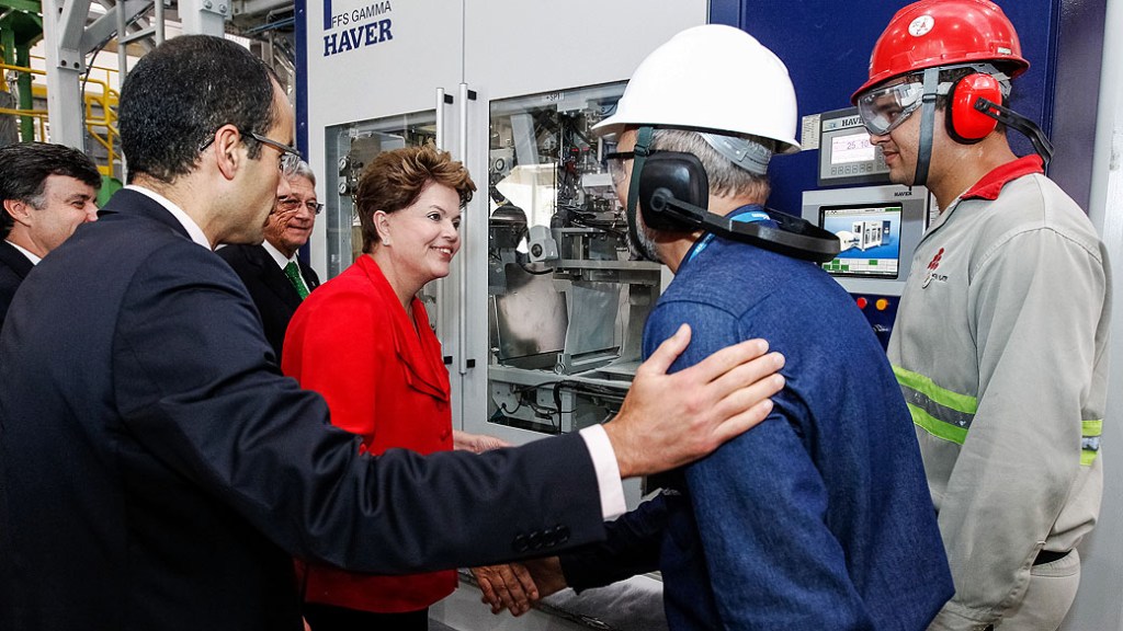 A presidente Dilma Rousseff visita a fábrica da Braskem, em Marechal Deodoro, Alagoas, inaugurada nesta sexta-feira