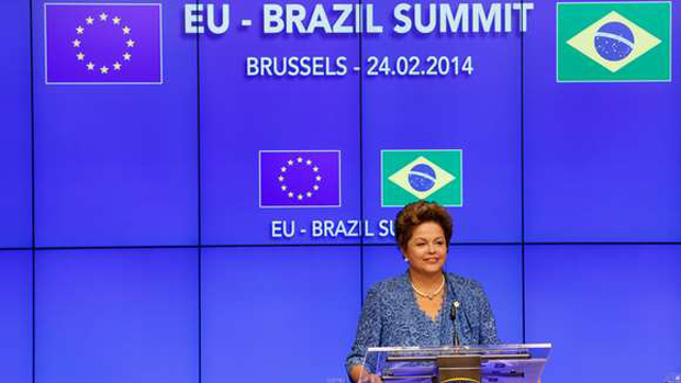 A presidente Dilma Rousseff em Bruxelas