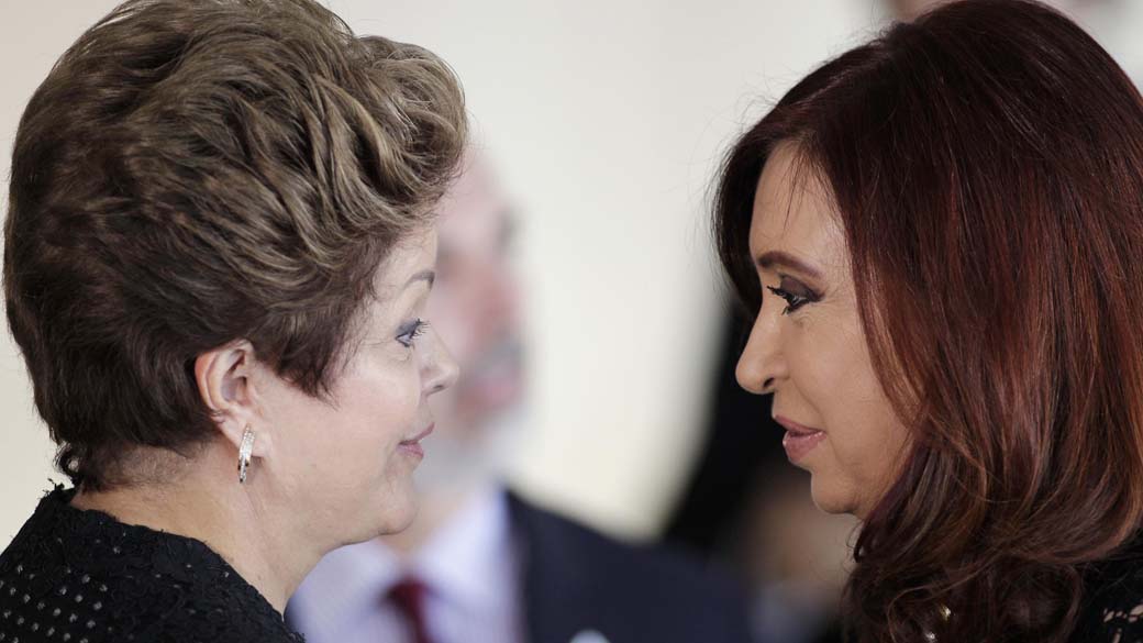 Dilma e Cristina Kirchner durante encontro do Mercosul, em Brasília