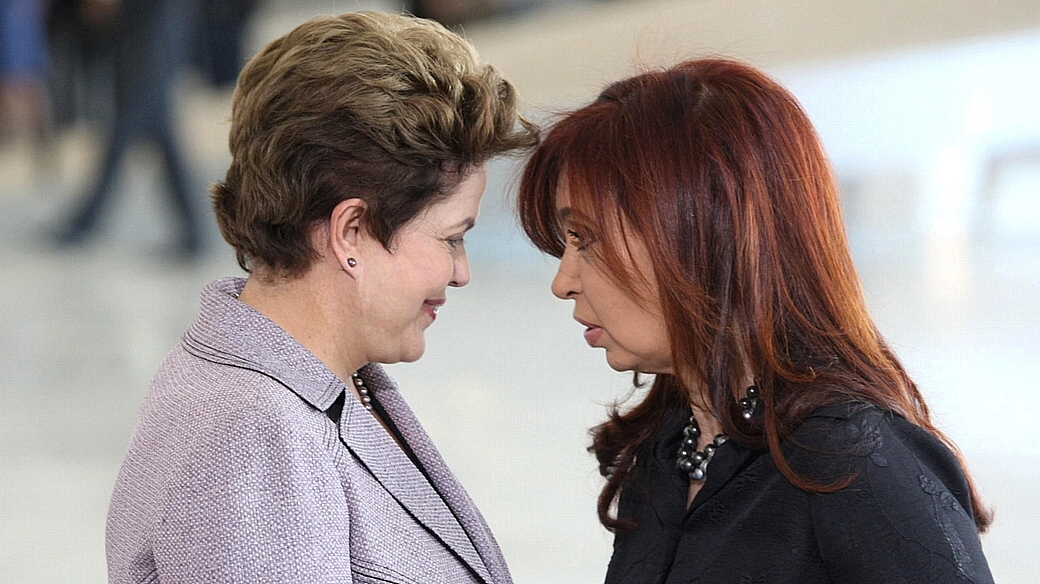 presidente da República, Dilma Rousseff, recebe a presidente da Argentina, Cristina Kirchner, no Palácio do Planalto
