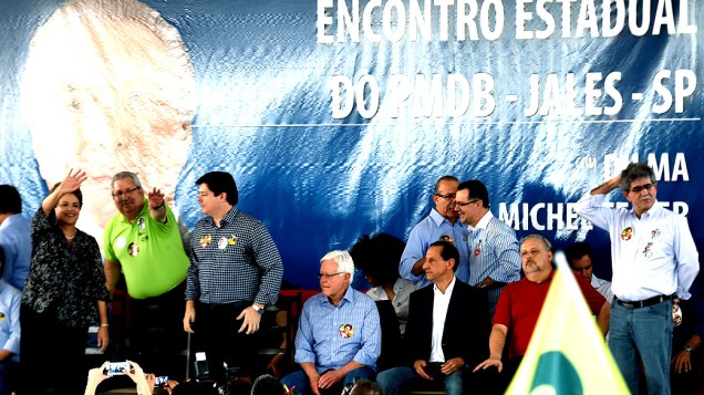 O candidato ao Governo do Estado de São Paulo, Paulo Skaf compareceu ao comício de Dilma Rousseff na cidade de Jales, no interior paulista