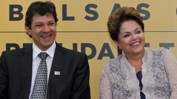 Haddad e Dilma: União cobra 61,3 bilhões de reais da cidade de São Paulo