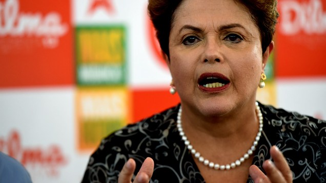 A presidente Dilma Rousseff durante um evento de campanha em Ribeirão Preto, interior de São Paulo - 30/08/2014