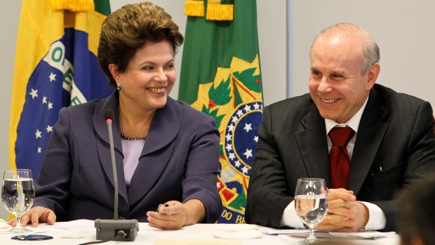 Campeão: O ministro da Fazenda, Guido Mantega, participou de 29 reuniões com a presidente Dilma Rousseff