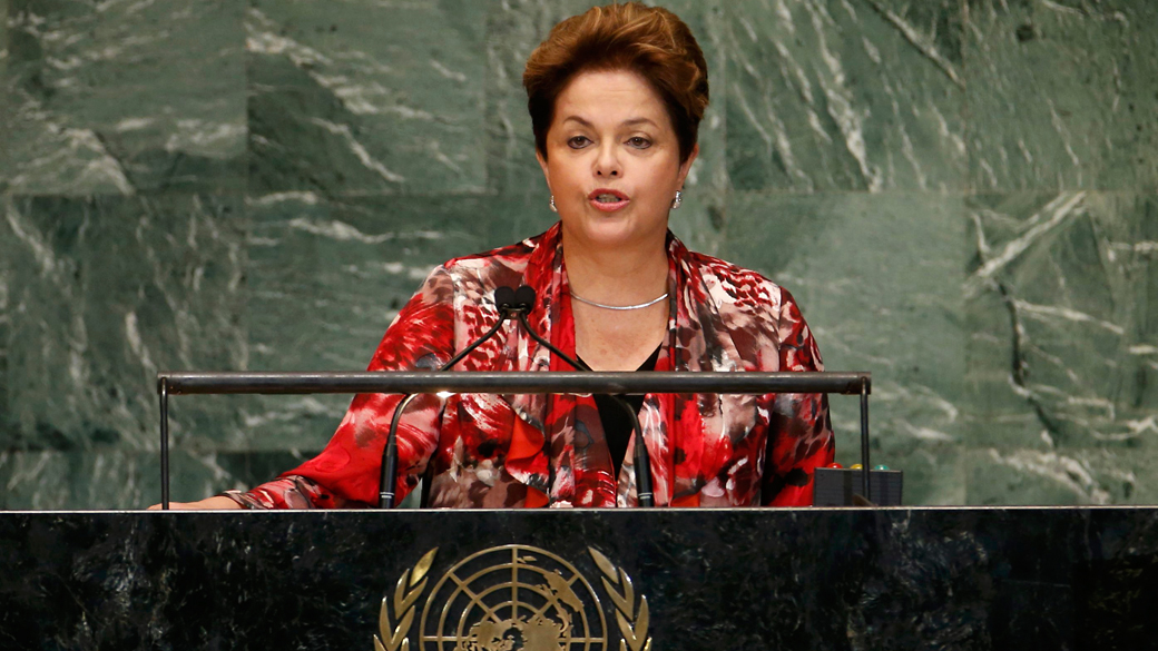 Presidente Dilma Roussef discursa na Assembleia Geral da ONU em Nova York