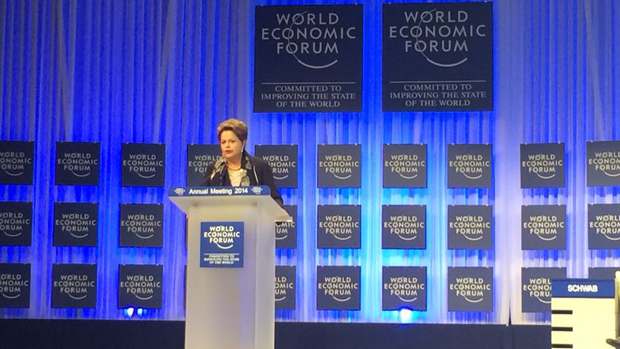 Dilma durante o Fórum Econômico Mundial, em Davos