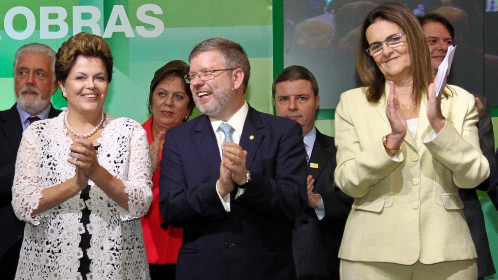 presidenta Dilma Rousseff durante cerimônia de posse da presidente da Petrobras, Maria das Graças Silva Foster