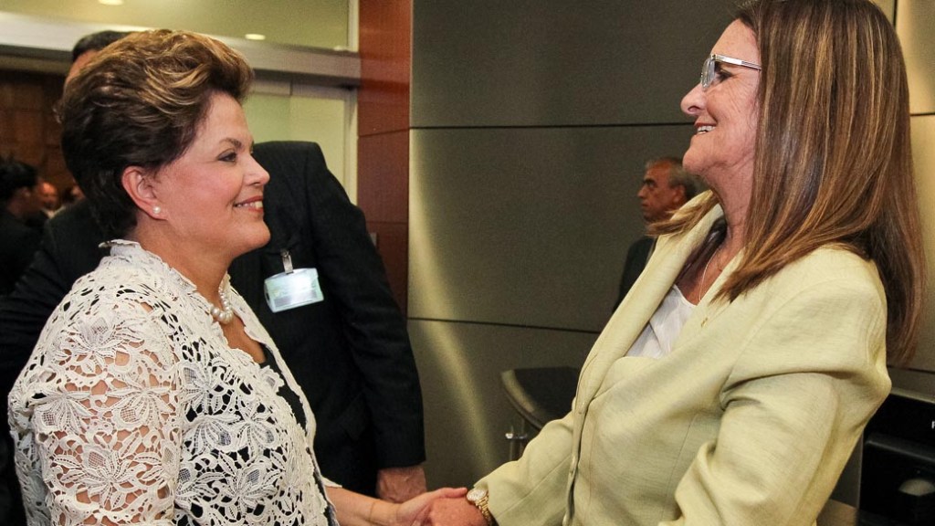 A presidenta Dilma Rousseff e a presidente da Petrobras, Maria das Graças Silva Foster