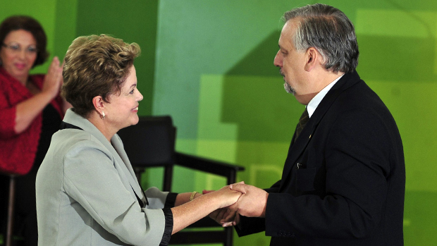 Dilma na posse de Ricardo Berzoini, em Brasília