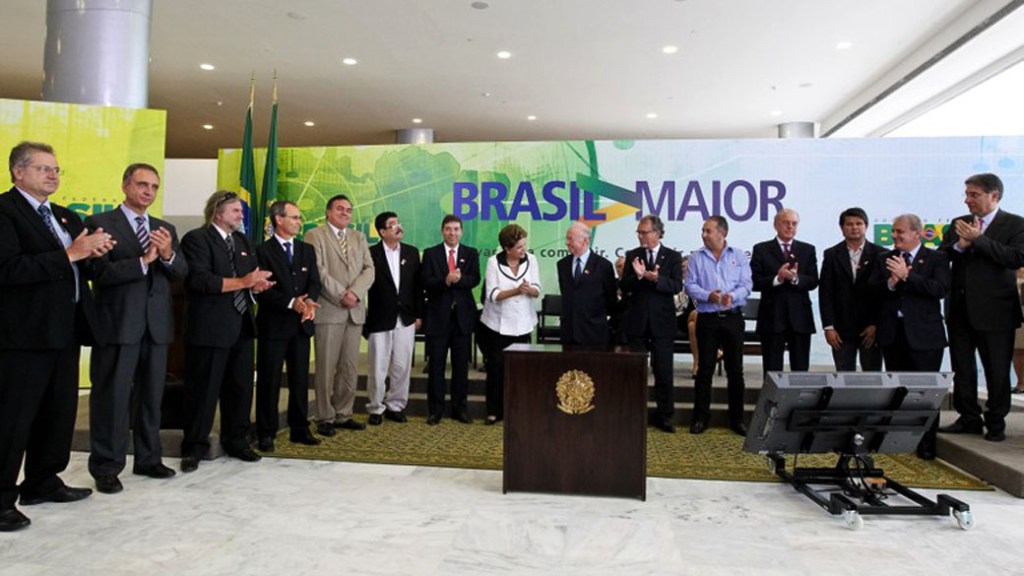 Presidente Dilma Roussef apresenta o programa "Brasil Maior" em coletiva no Planalto