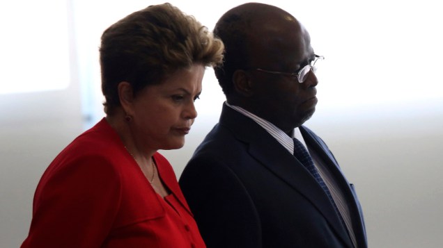 Dilma Rousseff e Joaquim Barbosa, em Brasília