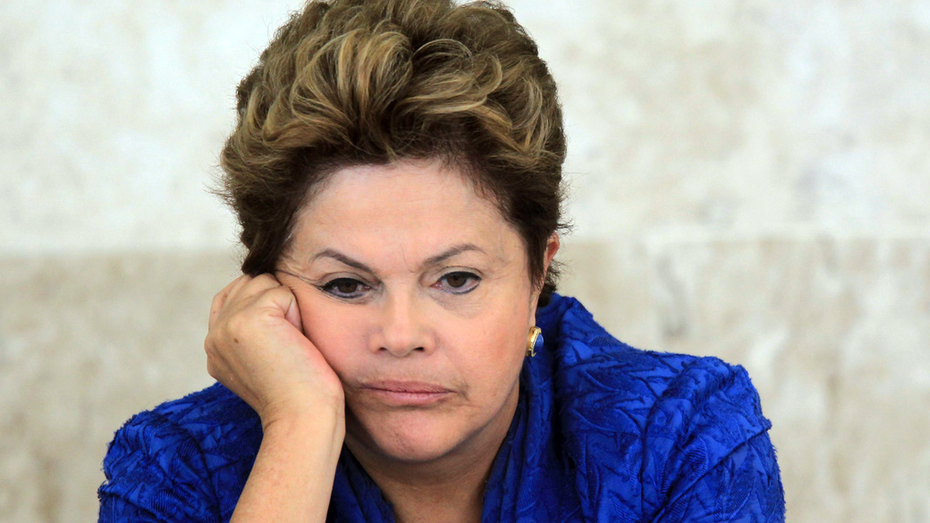 A presidente Dilma Rousseff: Popularidade diminuiu