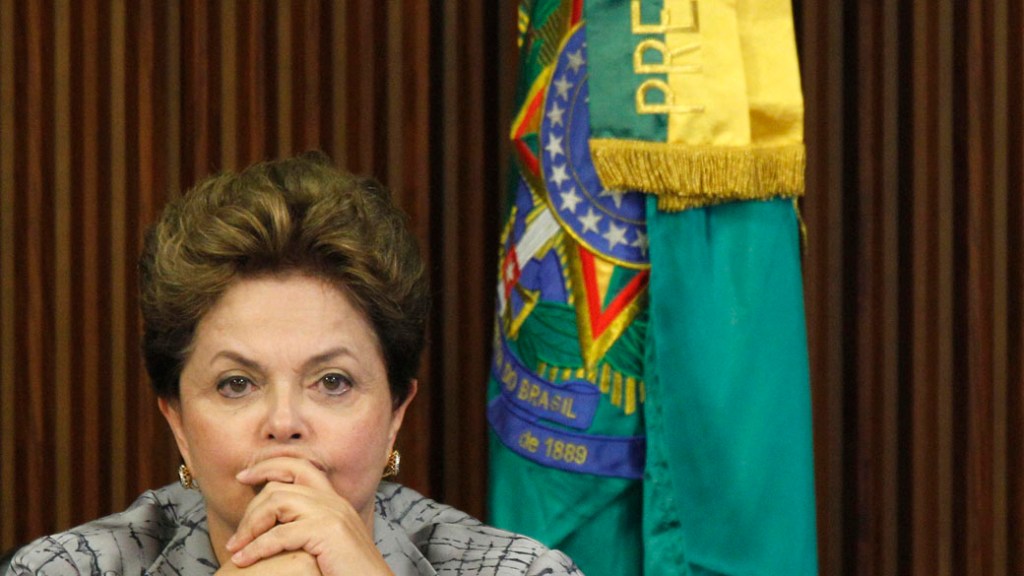 A presidente Dilma Rousseff no Palácio do Planalto, em Brasília