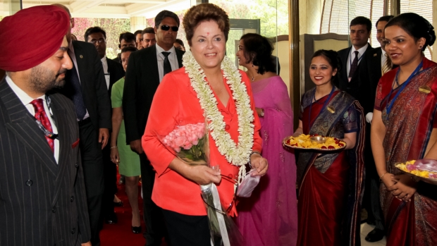 Dilma Rousseff chega à Índia