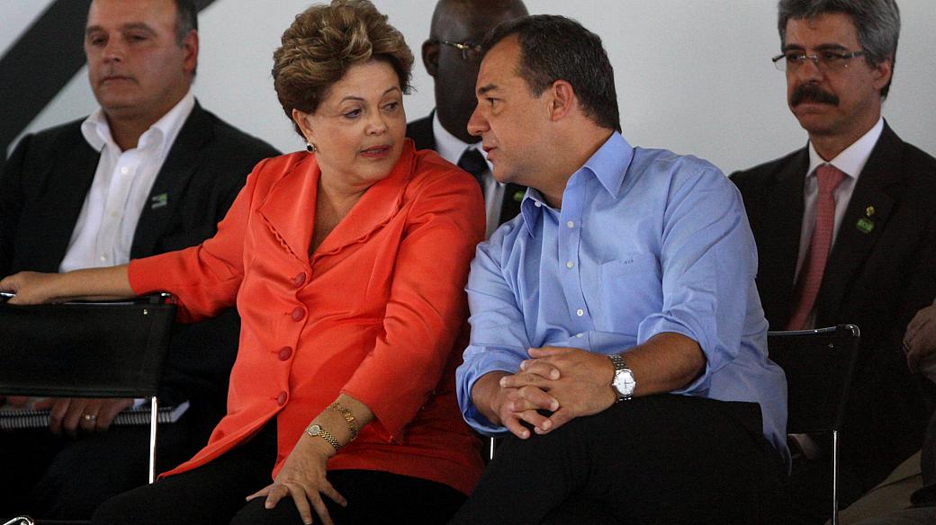 Dilma Rousseff e Sérgio Cabral em São Gonçalo, Região Metropolitana do Rio